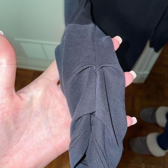 TopShop dark grey long sleeve twist waist dress soft material - Picture 6 of 6